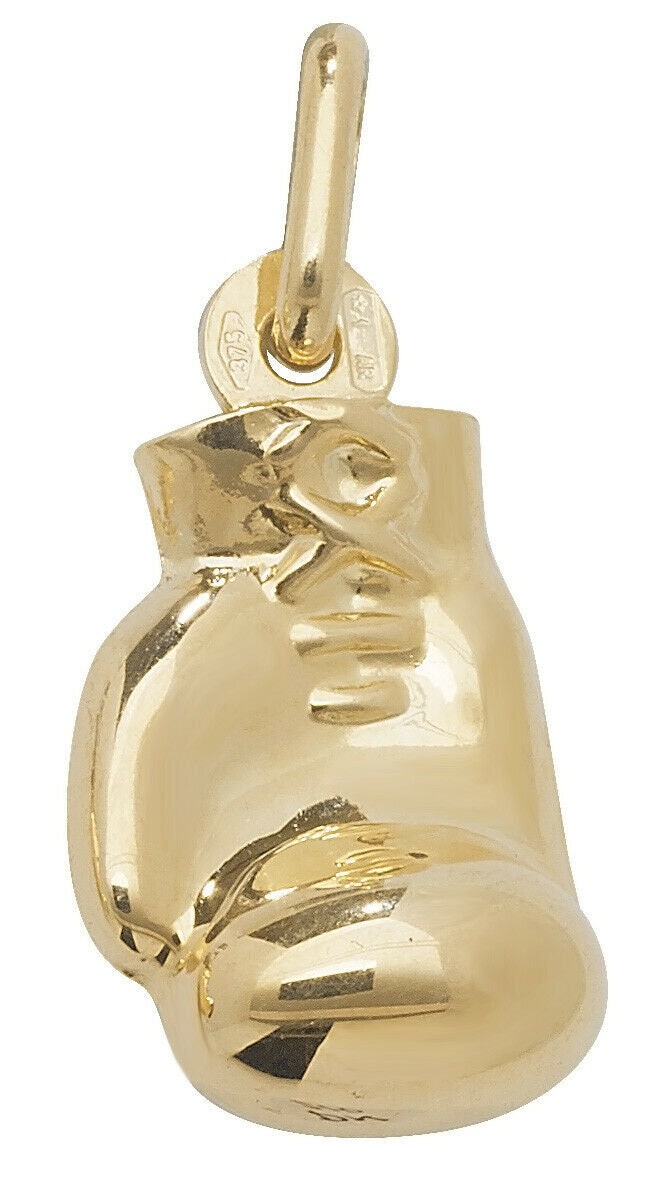 9Ct Gold Boxhandschuh Anhänger 22x10mm Single Boxer Handschuh Charm Geschenkbox von ChainReactionUK