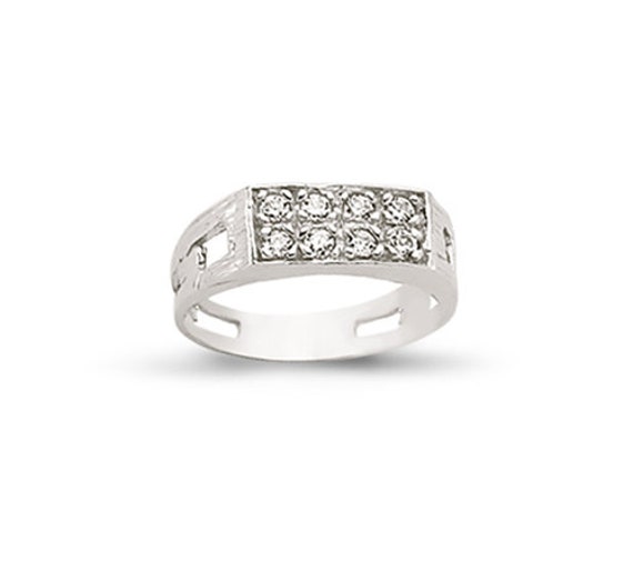 sterling Silber Baby Ring Childs Kinder Kubikzirkonia Längliche Siegelband Panzer Link-Geschenk Verpackt von ChainReactionUK