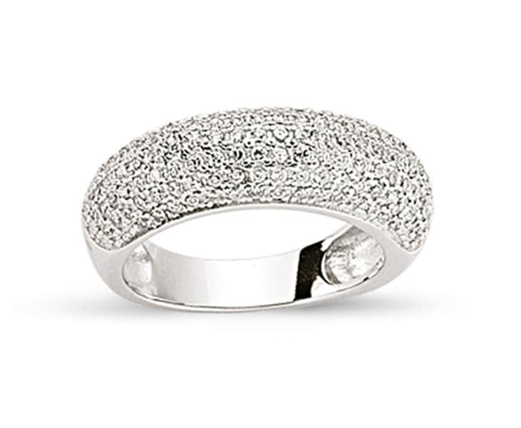 sterling Silber Cz Bombay Ring Damen 925 Cubic Zirkonia 7, 0mm Eternity Ehering Geschenkbox von ChainReactionUK