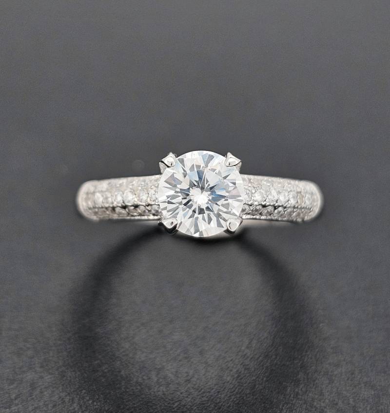 sterling Silber Cz Ring Solitaire Cubic Zirconia Bombay Eternity Ehering von ChainReactionUK