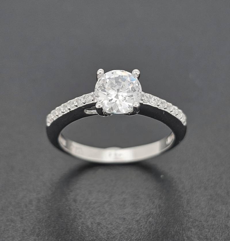 sterling Silber Damen Cz Solitär Verlobungsring Zirkonia Ehering Geschenkbox von ChainReactionUK