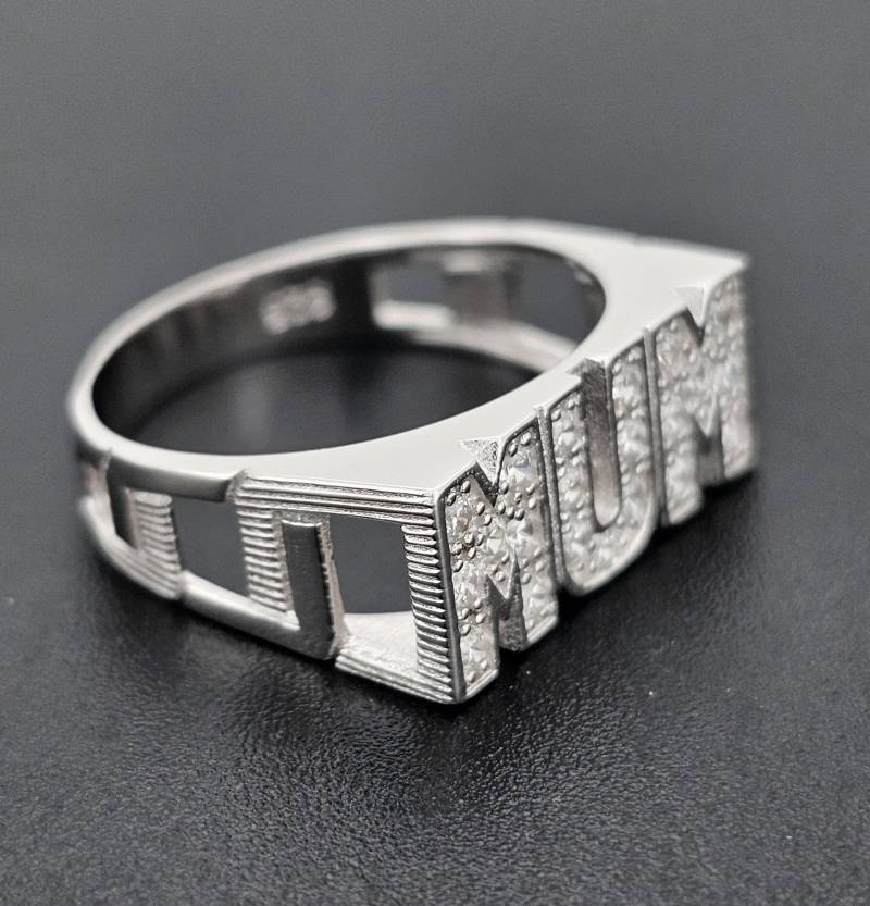 sterling Silber Mama Ringe Zirkonia Cz Poliert Rolle Muttertag Geschenkbox von ChainReactionUK