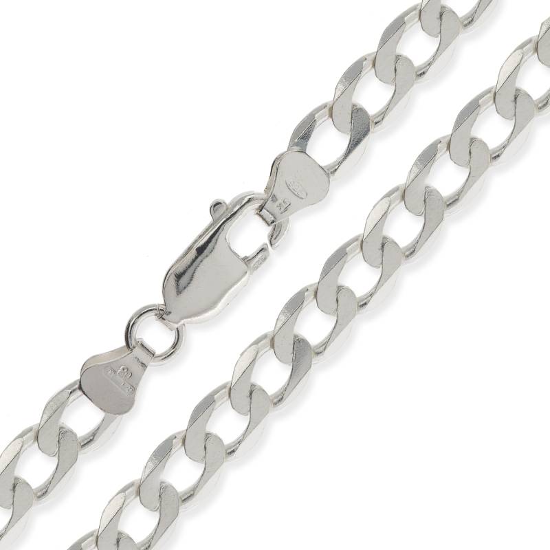 sterling Silber Panzerkette 6.0 Mm 16 18 20 22 24 30 7 8 Flach Diamond Cut D/C Link Halskette Damen Herren Armbänder von ChainReactionUK