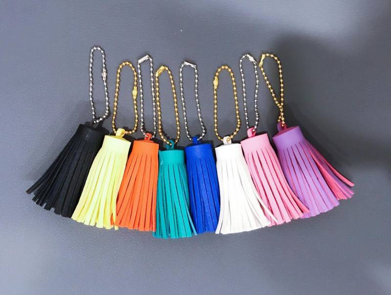 Quaste Süße Tasche Geldbörse Schlüsselanhänger Leder Kette Charme von ChainYourBag