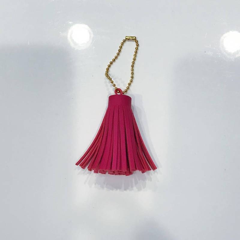 Süße Tasche Geldbörse Schlüsselanhänger Leder Kette Charme Fuschia Quaste von ChainYourBag