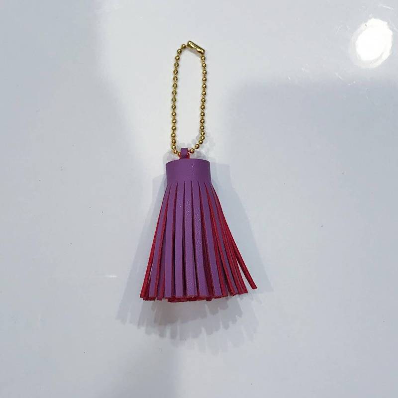 Süße Tasche Geldbörse Schlüsselanhänger Leder Kette Charme Lila Quaste von ChainYourBag