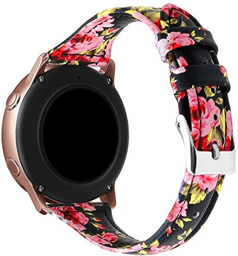 Chainfo Schnellverschluß Uhrenarmbänder kompatibel mit Huawei Watch GT 3 42mm / Watch 2 - Leder Armbänder für Herren und Damen im eleganten Stil (20mm, Pattern 10) von Chainfo