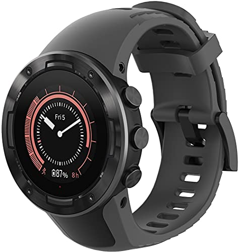 Chainfo Silikon Uhrenarmbänder kompatibel mit Suunto 5, Gebürstete Edelstahl Schnalle NO230508 (Grey) von Chainfo