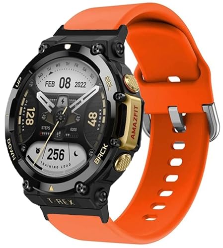 Chainfo Silikon Uhrenarmband kompatibel mit Amazfit T-Rex 2, mit Schnellverschluss (Pattern 2) von Chainfo