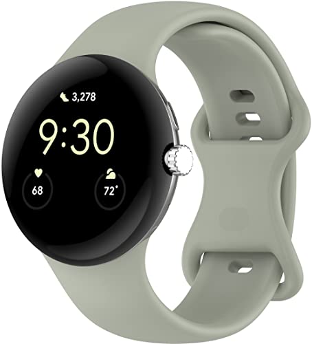 Chainfo Silikon Uhrenarmband kompatibel mit Google Pixel Watch, Ersatzarmband Sportarmband Uhr Zubehör NO240306 (Pattern 9) von Chainfo