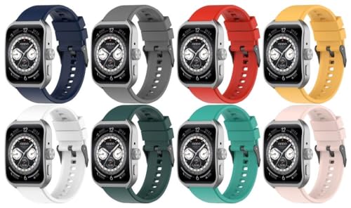 Chainfo Silikon Uhrenarmband kompatibel mit OPPO Watch 4 Pro, Ersatzarmband Sportarmband Uhr Zubehör NO240110 (G [Pack of 8]) von Chainfo