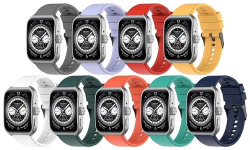 Chainfo Silikon Uhrenarmband kompatibel mit OPPO Watch 4 Pro, Ersatzarmband Sportarmband Uhr Zubehör NO240224 (I [Pack of 9]) von Chainfo