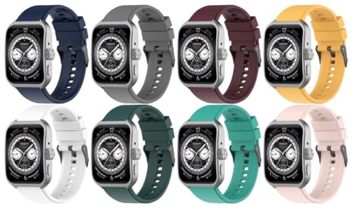 Chainfo Silikon Uhrenarmband kompatibel mit OPPO Watch 4 Pro, mit Schnellverschluss NO240401 (H [Pack of 8]) von Chainfo