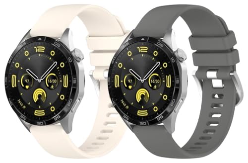 Chainfo Silikon Uhrenarmband kompatibel mit Polar Ignite 2 / Ignite/Unite/Pacer, mit Schnellverschluss NO240301 (20mm, H [Pack of 2]) von Chainfo