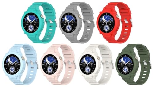 Chainfo Silikon Uhrenarmband kompatibel mit Vivo Watch 3 / iQOO Watch, Ersatzarmband Sportarmband Uhr Zubehör NO240424 (A [Pack of 7]) von Chainfo