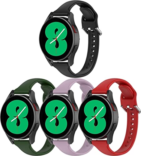 Chainfo Uhrenarmband kompatibel mit Huawei Watch GT 3 42mm / Watch 2, Premium Weiches Silikon Verstellbarer Ersatzgurt (20mm, 4 Pack I) von Chainfo