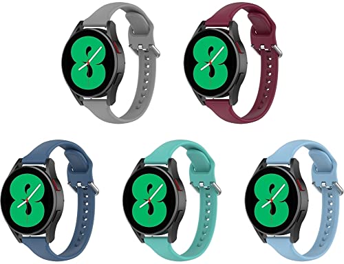 Chainfo Uhrenarmband kompatibel mit Huawei Watch GT 3 42mm / Watch 2, Premium Weiches Silikon Verstellbarer Ersatzgurt (20mm, 5 Pack H) von Chainfo