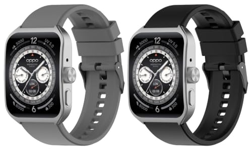 Chainfo Uhrenarmband kompatibel mit OPPO Watch 4 Pro, Premium Weiches Silikon Verstellbarer Ersatzgurt NO240108 (G [Pack of 2]) von Chainfo