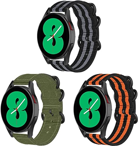 Chainfo kompatibel mit Amazfit GTR 42mm / GTS/GTS 2 / GTS 2 Mini/GTS 3 Armband Woven Armbänd, Ersatzband Gewebte Stoff Armbands Zubehör Sport Armbänder (20mm, 3-Pack G) von Chainfo