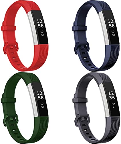 Chainfo kompatibel mit Fitbit Alta HR/Alta Armband, Silikon Uhrenarmband Sportarmband (4-Pack J) von Chainfo