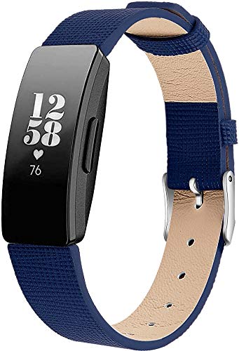 Chainfo kompatibel mit Fitbit Inspire/Inspire HR Armbänder Armband Leder, Schlank Ersatzband Band Uhrenarmband (Pattern 6) von Chainfo