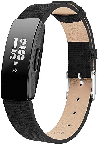 Chainfo kompatibel mit Fitbit Inspire/Inspire HR Armbänder Armband Leder, Schlank Ersatzband Band Uhrenarmband (Pattern 7) von Chainfo