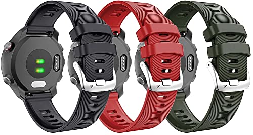 Chainfo kompatibel mit Galaxy Watch 42mm / Watch 3 41mm / Watch Active Armband, Silikon Uhrenarmband Sportarmband (20mm, 3-Pack H) von Chainfo