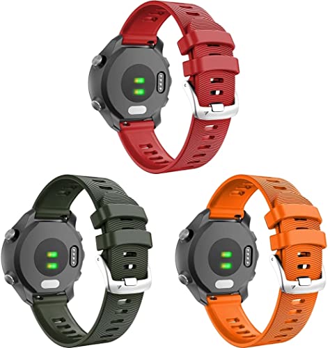 Chainfo kompatibel mit Galaxy Watch 42mm / Watch 3 41mm / Watch Active Armband, Silikon Uhrenarmband Sportarmband (20mm, 3-Pack J) von Chainfo
