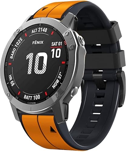 Chainfo kompatibel mit Garmin Descent mk1 / TACTIX 7 / Fenix 3 / TACTIX DELTA/Instinct 2X Armband, Silikon Uhrenarmband Sportarmband NO230807 (Pattern 3) von Chainfo