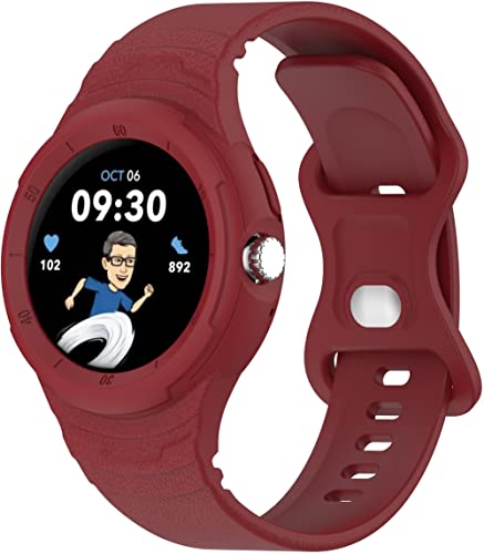 Chainfo kompatibel mit Google Pixel Watch Armband, Silikon Uhrenarmband Sportarmband NO240303 (Wine Red) von Chainfo
