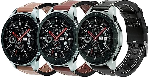 Chainfo kompatibel mit Polar Vantage M2 / Grit X/Grit X PRO/Vantage M Armband Leder Uhrenarmband Armbänder Lederarmband Ersatz (Ohne Uhren) - NO230607 (22mm, E [Pack of 3]) von Chainfo