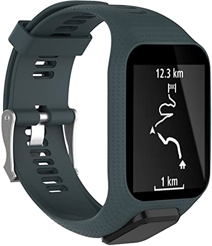 Chainfo kompatibel mit TomTom Spark/Spark 3 / Runner 2 / Runner 3 / Golfer 2 / Adventurer Armband, Silikon Uhrenarmband Sportarmband NO220918 (Pattern 4) von Chainfo