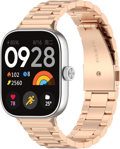 Chainfo kompatibel mit Xiaomi Redmi Watch 4 / Band 8 Pro Armband, Unisex Edelstahl Schnellspanner Uhrenarmband NO240430 (Pattern A) von Chainfo