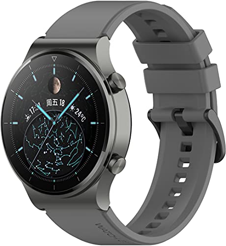 Silikon Uhrenarmband kompatibel mit Garmin Vivoactive 4 / Venu 2 / Forerunner 255, mit Schnellverschluss NO230712 (22mm, Grey) von Chainfo