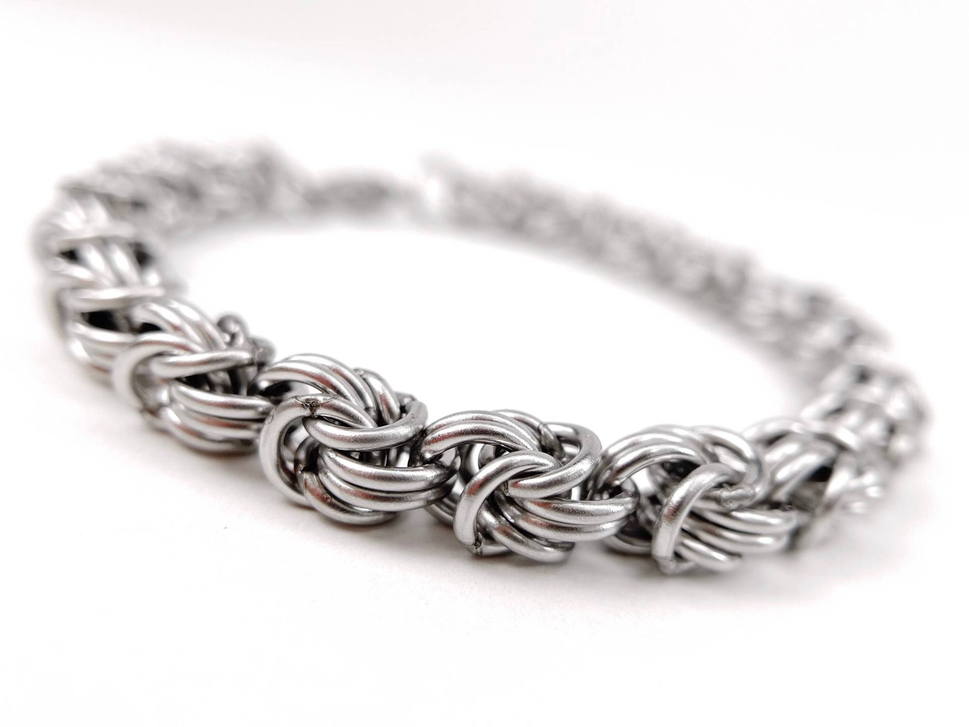 Geschweißte Glieder Chainmaille Armband - Rosetta Muster Edelstahl Geschweißte Glieder Chainmaille Armband - Rosetta Muster Edelstahl von ChainmailleByBim