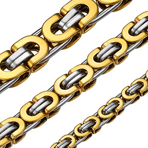 ChainsHouse 10mm breit 50cm lang Königskette Herren Byzanitinscher Style herrenkette für Jungen und Männer von ChainsHouse