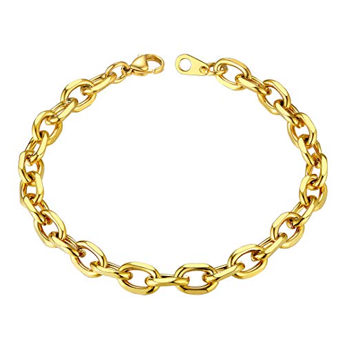 ChainsHouse 18k vergoldet plattiert damenarmband aus Edelstahl golde herrenarmband für Mädchen und Jungen von ChainsHouse