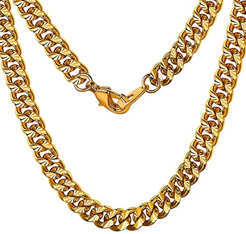 ChainsHouse 22inch Länge 7mm Breit Halskette Panzerkette Hip pop Style cool Modeschmuck mit ohne Anhänger als Geburtstag Valentistag Geschenke von ChainsHouse