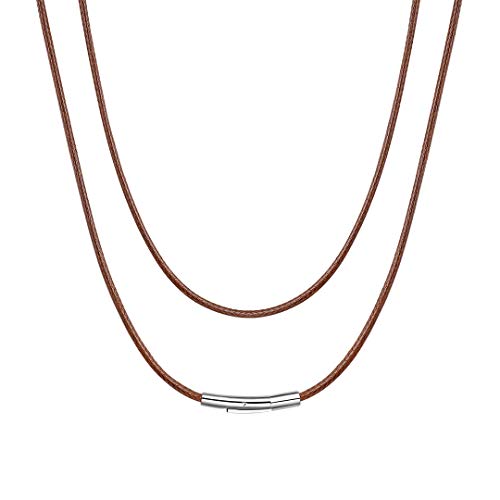 ChainsHouse 2mm 71cm Kunstleder Lederhalskette damen mädchen freundschafts lederhalsband für model von ChainsHouse