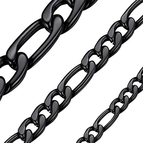 ChainsHouse 3+1 Figarokette aus Edelstahl jungen kette mit Geschenkebox-8mm breit 56cm lang von ChainsHouse