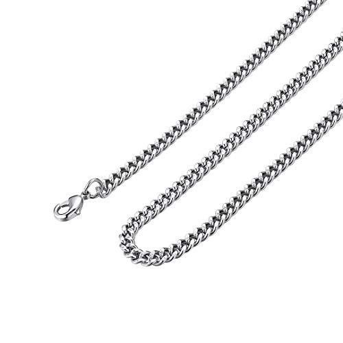 ChainsHouse 55cm lang 4mm Breit Halskette Panzerkette Hip pop style Modeschmuck mit ohne Anhänger als Geburtstag Valentistag Geschenke von ChainsHouse