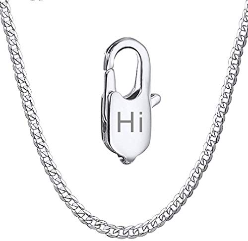 ChainsHouse 5mm breit 51cm lang Panzerkette für Damen Frauen 925 Silberkette ohne Anhänger mit Geschenkebox für Valentinstag Weihnachten von ChainsHouse