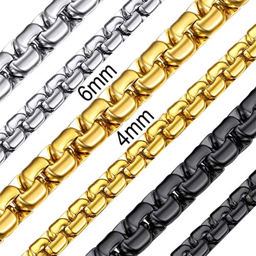 ChainsHouse 61cm Venezianerkette ohne Anhänger klassischen Herrenschmuck 4mm Breit Coole Halskette mit Schmuckbeutel für Jungs von ChainsHouse