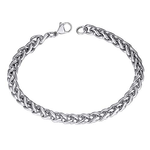 ChainsHouse 6mm breit Weizenkette armband männer armschmuck damen armband silber für frauen von ChainsHouse