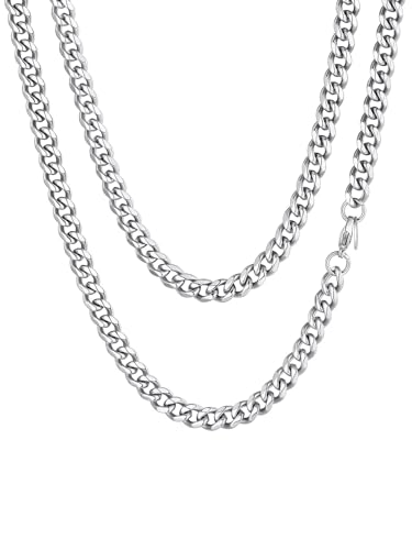 ChainsHouse 76cm Länge 6mm Breit silbere Halskette ohne Anhänger fashion Schmuck kette mit Geschenkebox und Geschenkebeutel für Ihre Liebe Familien von ChainsHouse