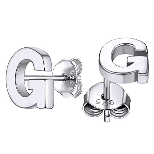 ChainsHouse 925 A Silber Buchstabe G Ohrstecker Minimalisitischer Letter Ohrstecker mit Geschenkebox Hochzeits Ohrstecker Verlorbung Ohrstecker von ChainsHouse