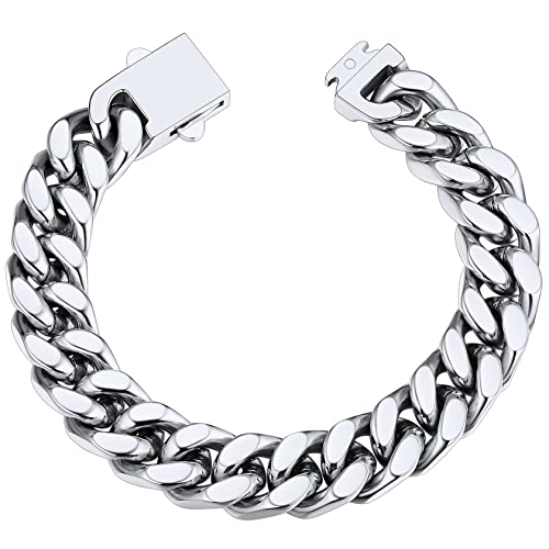 ChainsHouse Armband Herren Edelstahl Edelstahl Kette Armkette Männer Armband 23CM Freundschaftsarmband 12MM Breit Modeschmuck Kette ChainsHouse Armband Herren Edelstahl Edelstahl Kette Armkette Männer Armband 23CM Freundschaftsarmband 12MM Breit Modeschmuck Kette von ChainsHouse