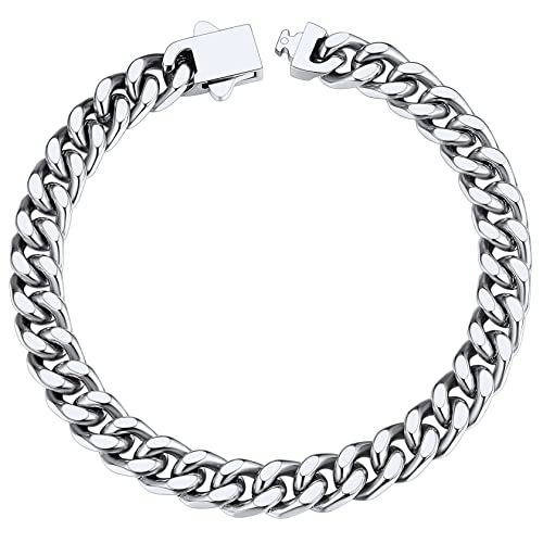ChainsHouse Armband Herren Edelstahl Edelstahl Kette Armkette Männer Armband 23CM Freundschaftsarmband 7MM Breit Modeschmuck Kette von ChainsHouse