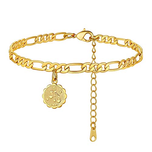 ChainsHouse Damen vergoldet Damen Fußkettchen Waage Anhänger Mädchen Fußschmuck für Paar Pärchen von ChainsHouse