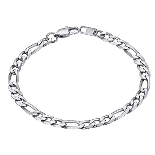 ChainsHouse Edelstahl Herren Armskette 21cm lang Jungen Armbänder mit Geschenkebox für Weihnachten Valentinstag Geburtstag von ChainsHouse